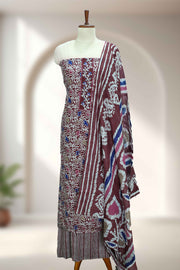 Cotton Churidar Material – Embroidery Thread Work & Batik Print