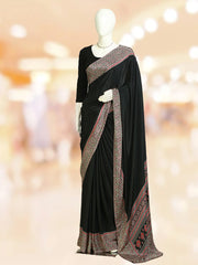 Elegant Georgette Saree with Ajrakh Border - ₹525