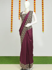 Fancy Georgette Saree - Ajrakh Print with Blouse