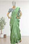 Soft Silk Saree with Floral Print & Tassels