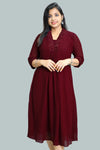 Georgette Flared Top with Thread & Glitter Work