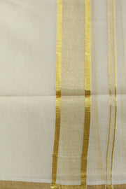 Cotton Dhothi with Golden Border