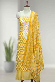 Cotton Churidar Material – Floral Embroidery Thread