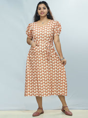 Women Printed Cotton Flared Kurti