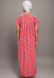 Women’s Printed Cotton Nighty – Babra Pattern