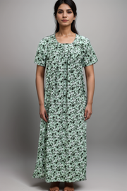 Women’s Printed Cotton Nighty – Babra Pattern