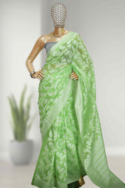 Cotton Silk Saree with Silver Thread Work