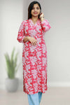 Elegant Floral Cotton Kurti