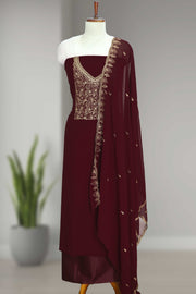 Embroidered Georgette Unstitched Dress Material