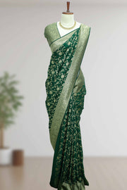 Banarasi Silk Saree with Jaal Design
