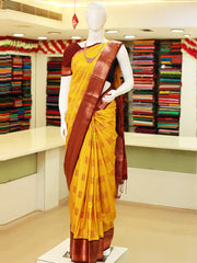 Full Body Bootta Work Saree with Traditional Border and Palla - ✨