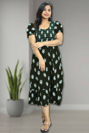Floral Print Cotton Night Dress