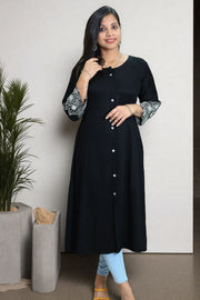 Women  Embroidered  A-line Kurti