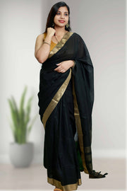 Cotton Silk Fancy Saree with Blouse