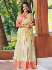 Stitched Kerala Dhavani Set