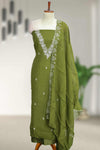 Silk Churidar Material-Embroidery Thread