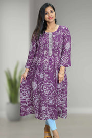 Printed Cotton A-Line Kurti