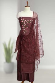 Elegant Silk Churidar Material-Floral Print