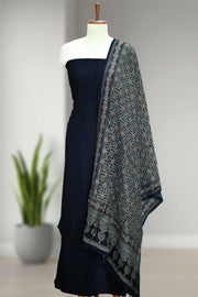 Silk Churidar Material – Button Work