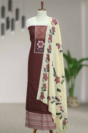 Cotton Churidar Material with Sequins & Thread Work
