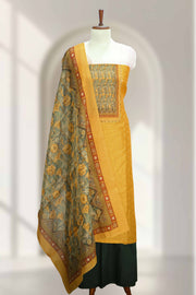 Silk Churidar Material with Print & Box Work