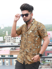 Men Regular Fit Rayon Printed Half Sleeve Casual Shirt - 349/-