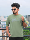 Men's Loop knit Printed Round Neck T-Shirt - 200/-