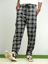 MEN'S CHECKER PLAID TRACK PANTS-399/- [ JOGGER ]