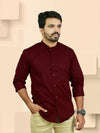 Stylish Satin Cotton Casual Shirt with Chinese Collar - ₹498