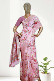 Elegant Floral Georgette Saree