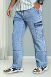 Men’s Denim Cargo Pant – Plain Design