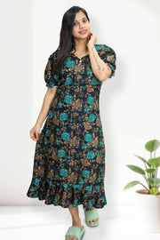 Cotton Night Dress with Print