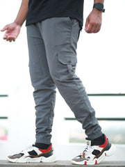 HOG & FOG Ultimate Comfort: Men's Cargo Jogger with RIB, Premium Stitching in Popcorn Fabric - Just 559/- [JOGGER]