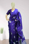Soft Silk Saree – Floral Elegance in Semi Silk