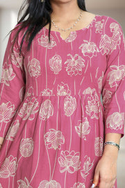 Feeding Top with Floral Print & Collar Neck