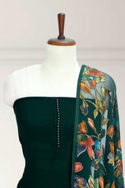 Georgette Churidar Material with Button Work