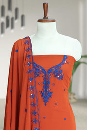 Elegant Threadwork Georgette Churidar Material