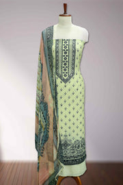 Floral Mirror Work Georgette Churidar Material