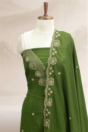 Sequin Elegance Silk Churidar Material