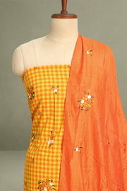 Madrasi Check Cotton Churidar Material