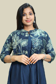Feeding Top with Floral Print & Collar Neck