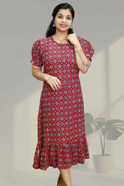 Chic Cotton Flared Top (NIGHT DRESS)
