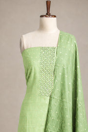 Silk Mirror Work Butta Churidar Material