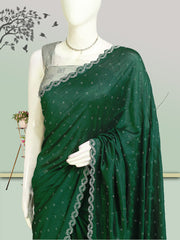 Elegant Vichitra Silk Fancy Saree with Stone Work - ₹527