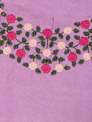 Silk Churidar Material –  Floral Thread & Sequins Work