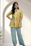 Cotton Short Kurti – Floral Charm