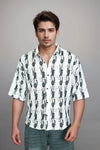 Printed Popcorn Five Sleeve Casual Shirt