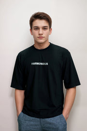 HOG & FOG Letter Print Five Sleeve T-Shirt