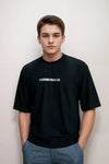 HOG & FOG Letter Print Five Sleeve T-Shirt
