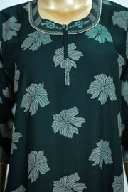 Rayon Nighty – Floral Embroidery Thread Work